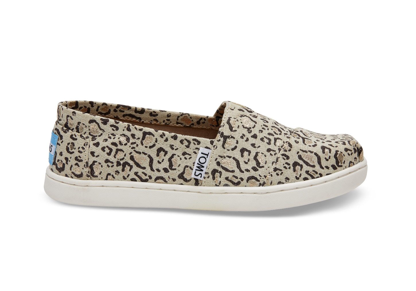 Toms Classics Leopard Linen - Kids Alpargata Espadrilles - Beige - NZ - 836250DOY